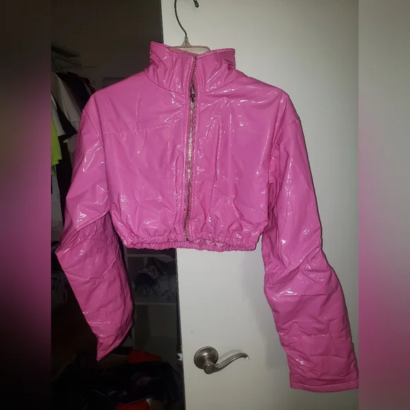Large Shiny Pink Jacket - Picture 4 of 5